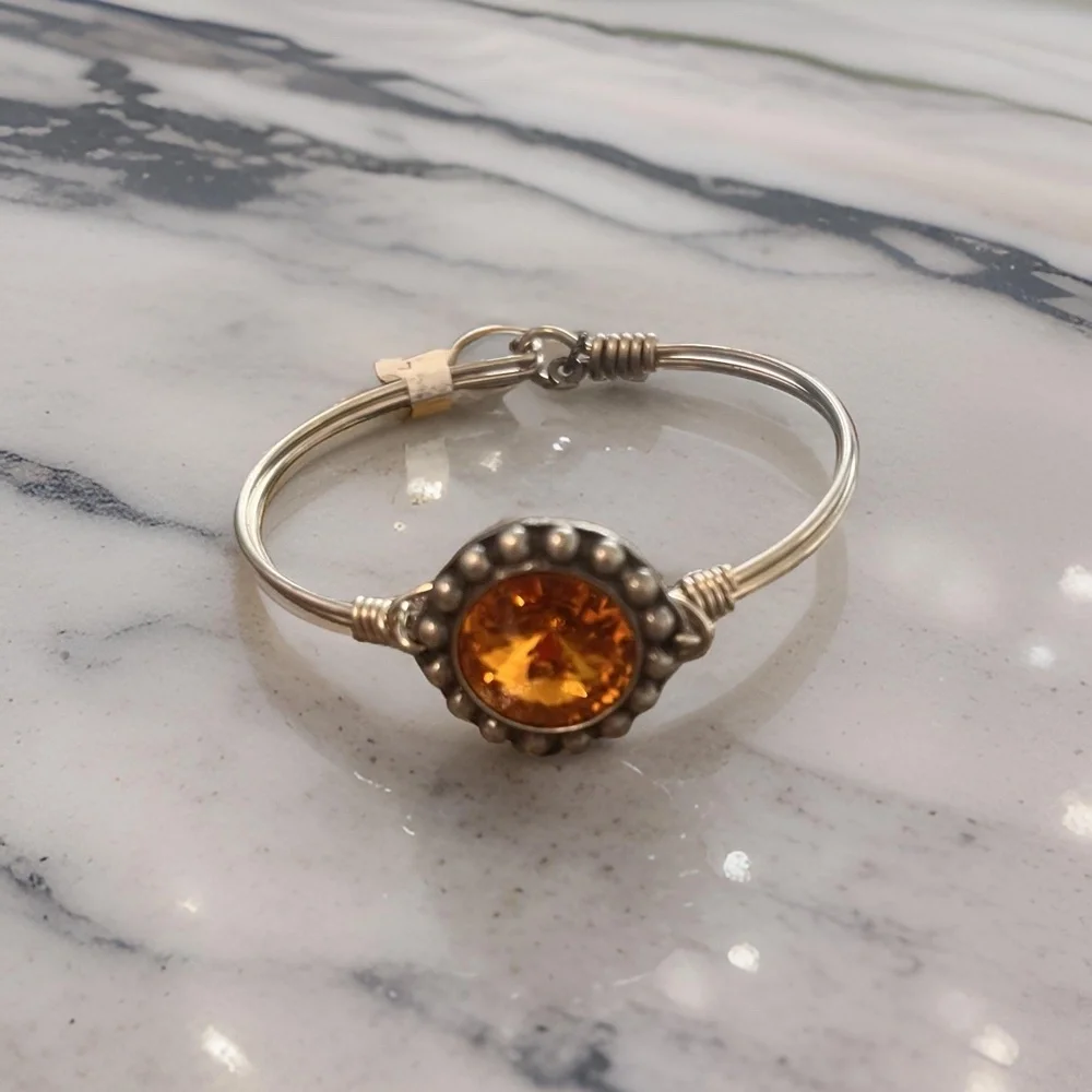NEW Luca + Danni GOLD TOPAZ GEM STONE bracelet, NWT